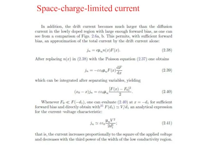 Space-charge-limited current