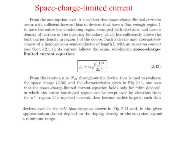 Space-charge-limited current