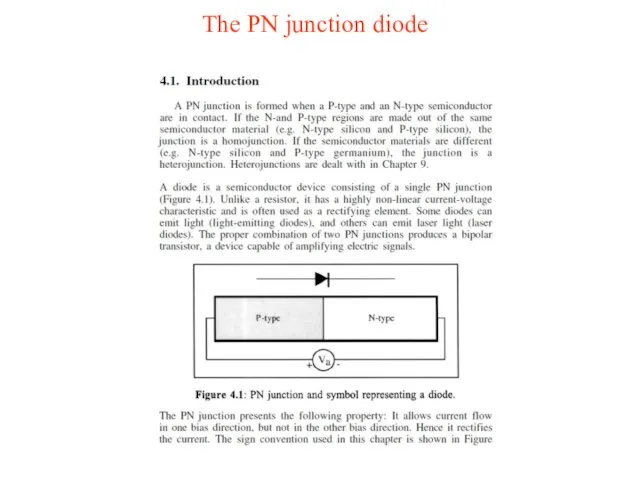 The PN junction diode