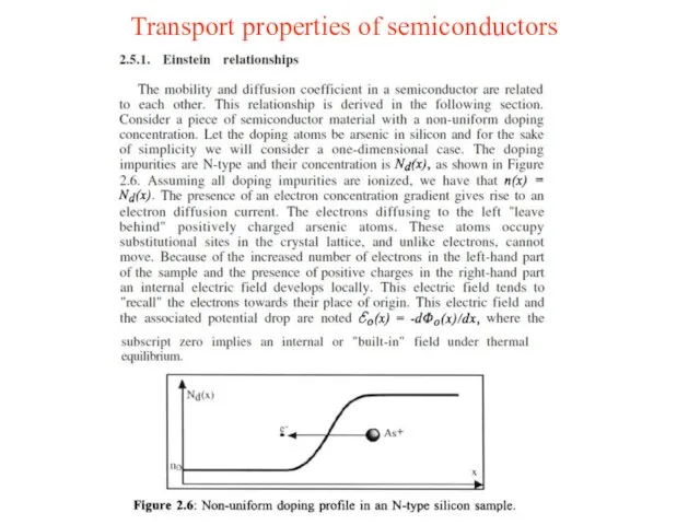 Transport properties of semiconductors