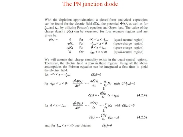 The PN junction diode