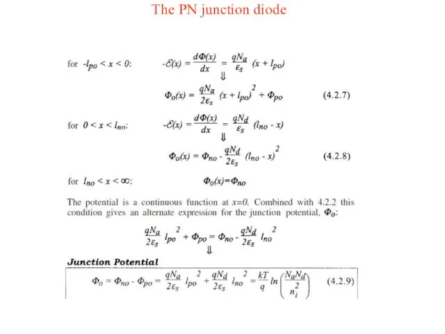 The PN junction diode