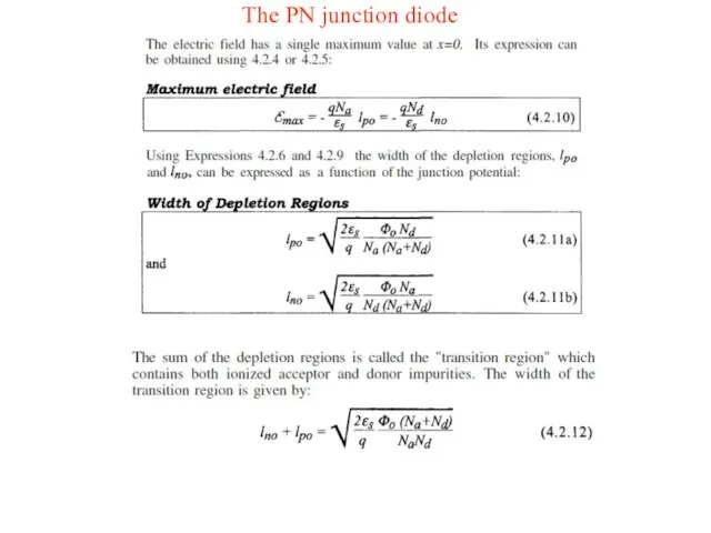 The PN junction diode