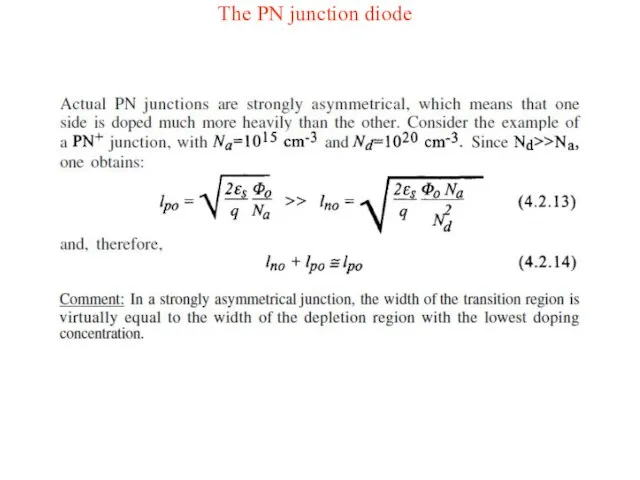 The PN junction diode