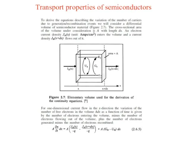 Transport properties of semiconductors