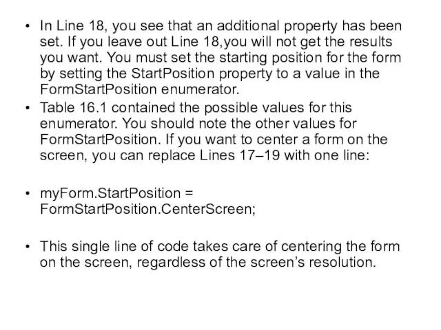 In Line 18, you see that an additional property has been set.