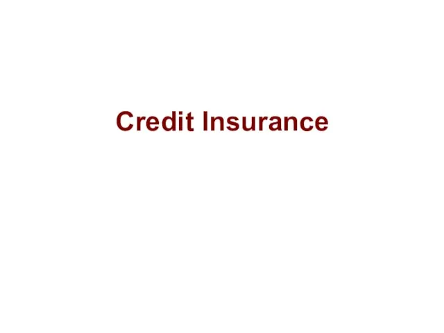 Credit Insurance