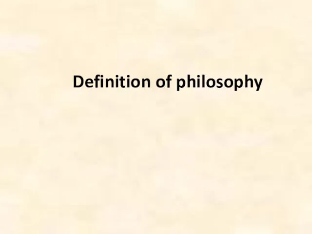 Definition of philosophy