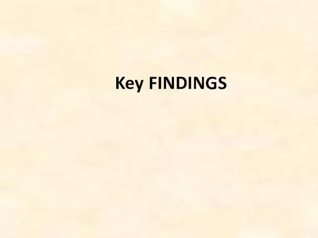 Key FINDINGS
