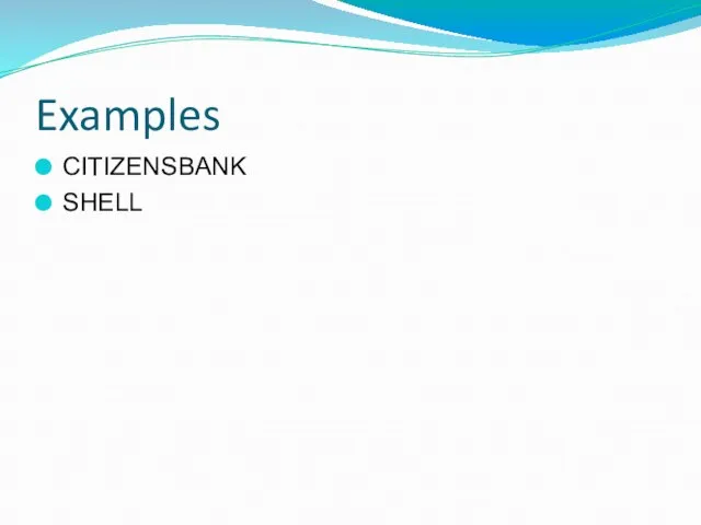 Examples CITIZENSBANK SHELL