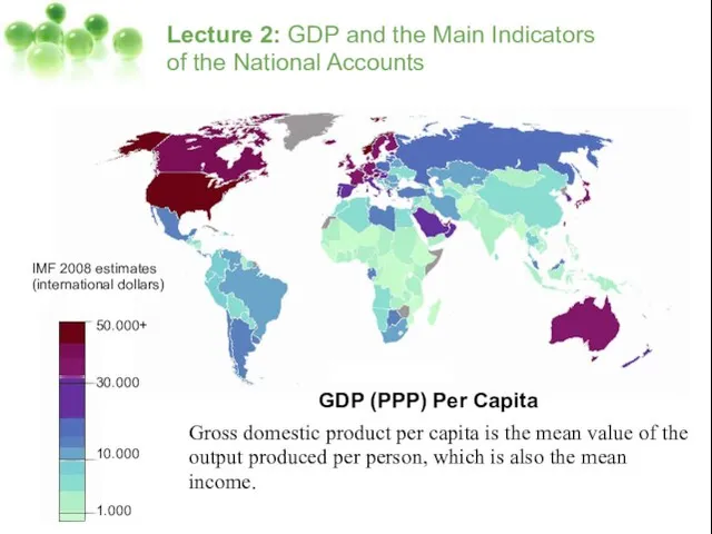 Lecture 2: GDP and the Main Indicators of the National Accounts IMF