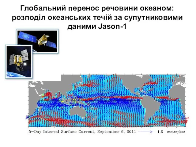 Глобальний перенос речовини океаном: розподіл океанських течій за супутниковими даними Jason-1