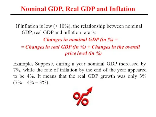 If inflation is low ( Changes in nominal GDP (in %) =