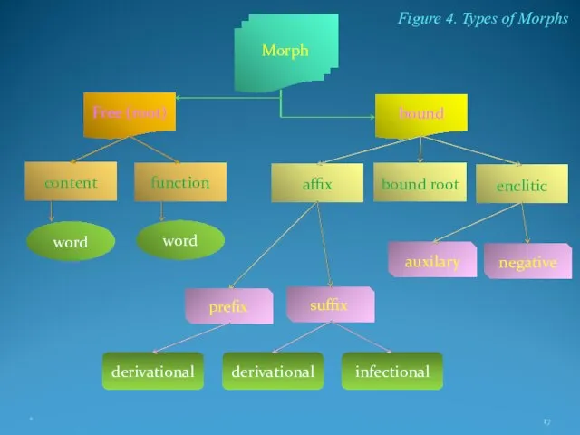 * function Morph word affix Free (root) bound Figure 4. Types of