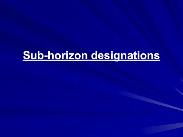 Sub-horizon designations