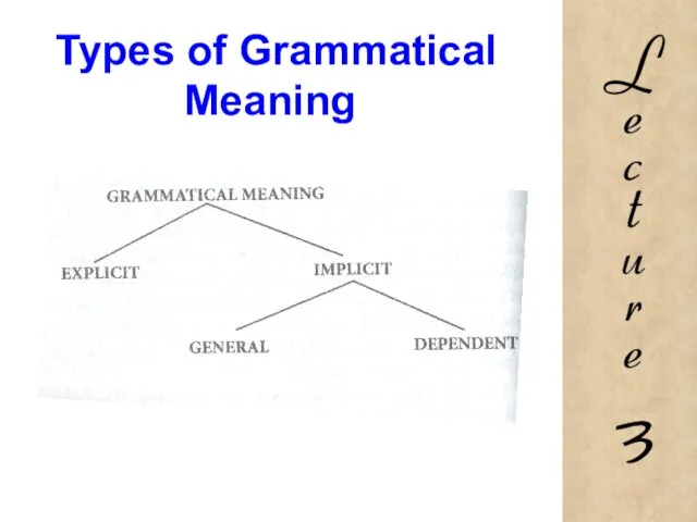 Types of Grammatical Meaning