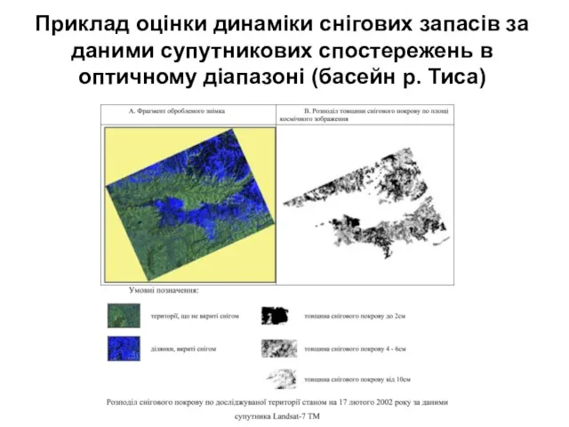 Приклад оцінки динаміки снігових запасів за даними супутникових спостережень в оптичному діапазоні (басейн р. Тиса)