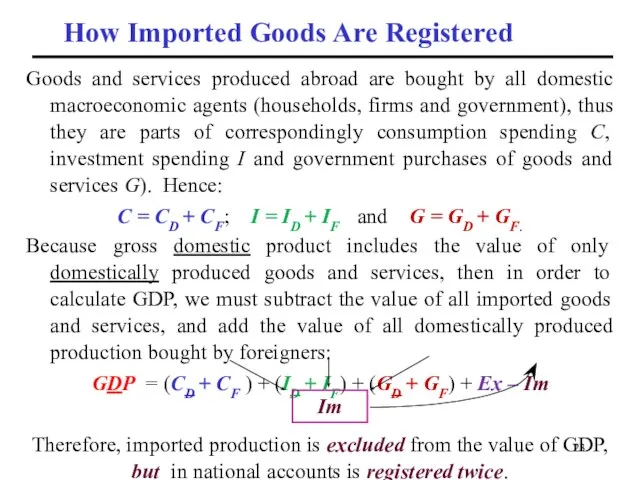 How Imported Goods Are Registered Goods and services produced abroad are bought