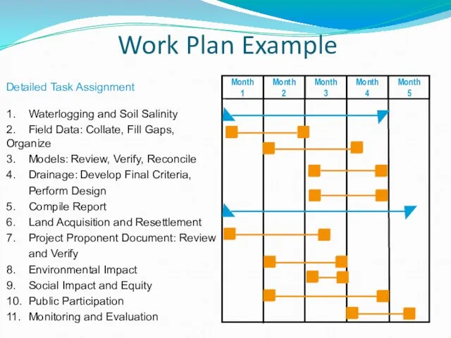 Work Plan Example Detailed Task Assignment 1. Waterlogging and Soil Salinity 2.