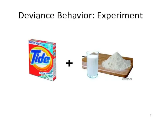 Deviance Behavior: Experiment +