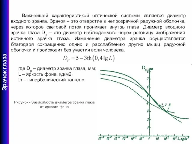 Важнейшей характеристикой оптической системы является диаметр входного зрачка. Зрачок – это отверстие