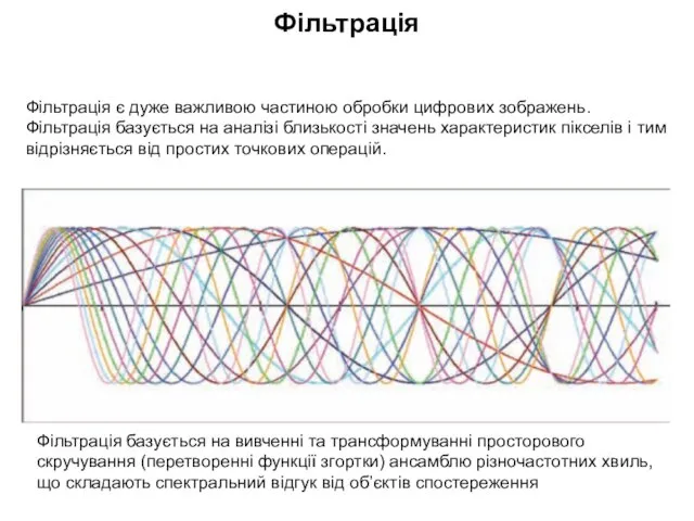 Фільтрація є дуже важливою частиною обробки цифрових зображень. Фільтрація базується на аналізі