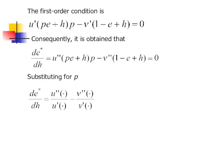 The first-order condition is Consequently, it is obtained that Substituting for p