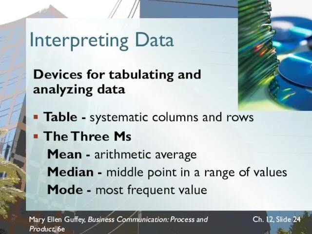 Mary Ellen Guffey, Business Communication: Process and Product, 6e Ch. 12, Slide