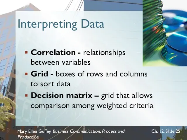 Mary Ellen Guffey, Business Communication: Process and Product, 6e Ch. 12, Slide