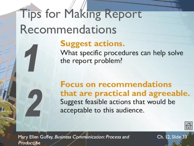 Mary Ellen Guffey, Business Communication: Process and Product, 6e Ch. 12, Slide