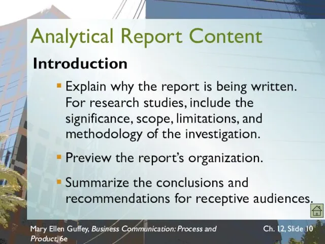 Mary Ellen Guffey, Business Communication: Process and Product, 6e Ch. 12, Slide