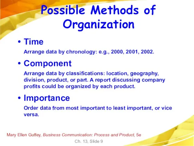 Mary Ellen Guffey, Business Communication: Process and Product, 5e Ch. 13, Slide