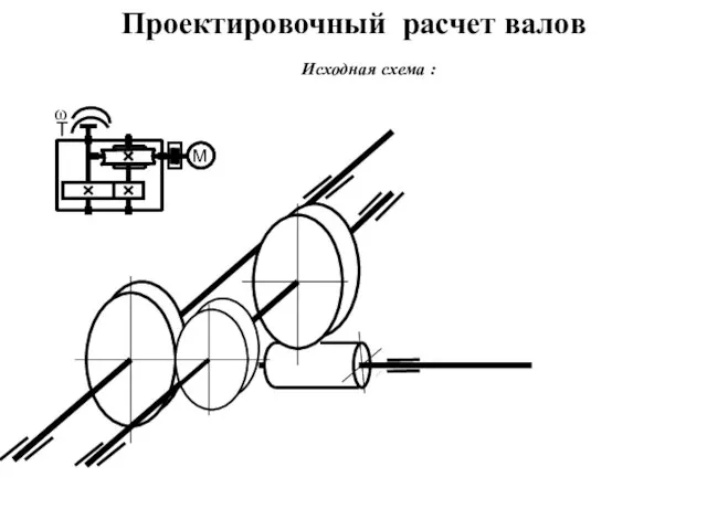 Исходная схема : Проектировочный расчет валов