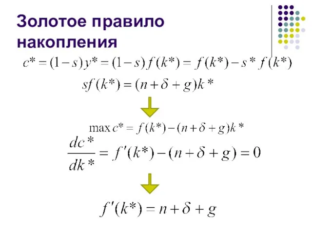 Золотое правило накопления