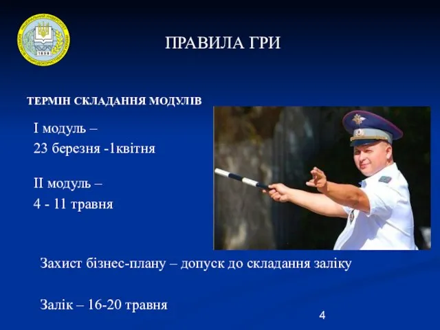 ПРАВИЛА ГРИ ТЕРМІН СКЛАДАННЯ МОДУЛІВ І модуль – 23 березня -1квітня ІІ