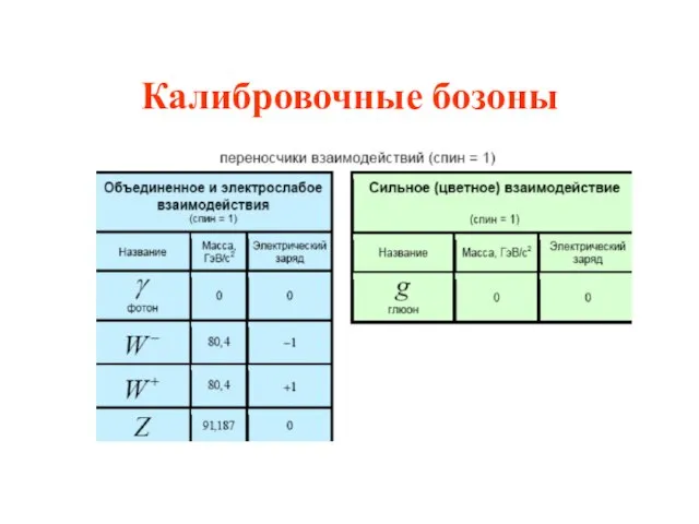 Калибровочные бозоны