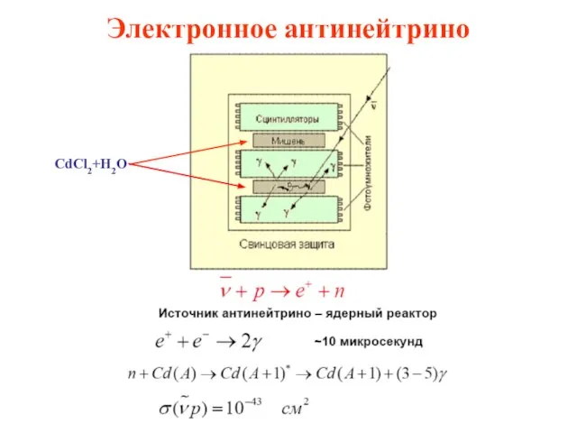 Электронное антинейтрино СdCl2+H2O