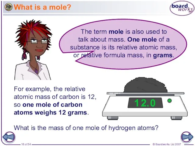 What is a mole? For example, the relative atomic mass of carbon