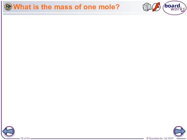 What is the mass of one mole?
