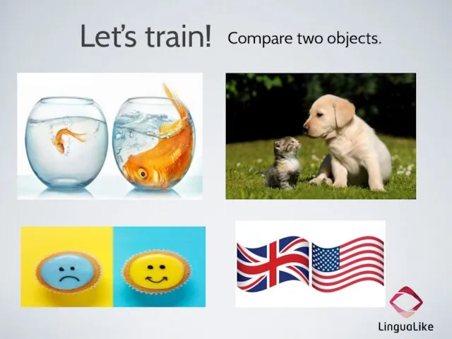 Let’s train! Compare two objects.