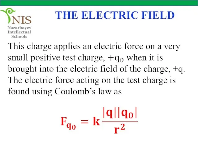 THE ELECTRIC FIELD