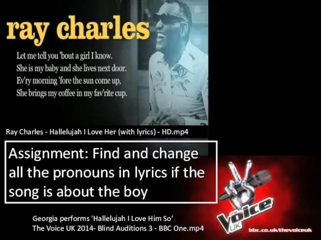 Ray Charles - Hallelujah I Love Her (with lyrics) - HD.mp4 Georgia