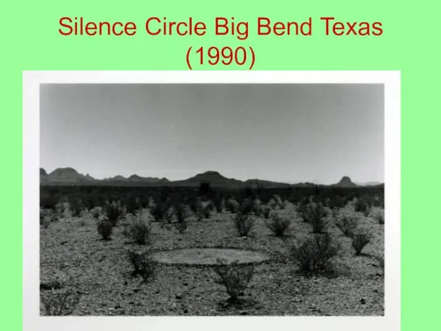 Silence Circle Big Bend Texas (1990)