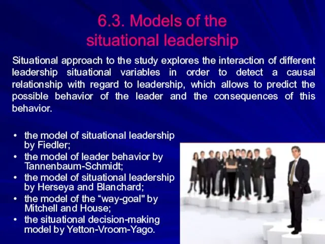 6.3. Models of the situational leadership the model of situational leadership by