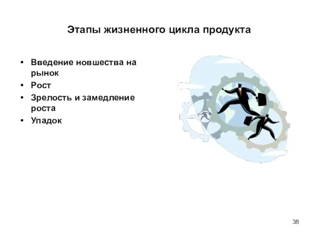 Этапы жизненного цикла продукта Введение новшества на рынок Рост Зрелость и замедление роста Упадок