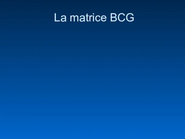 La matrice BCG