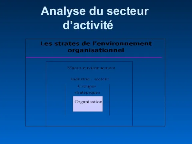 Analyse du secteur d’activité