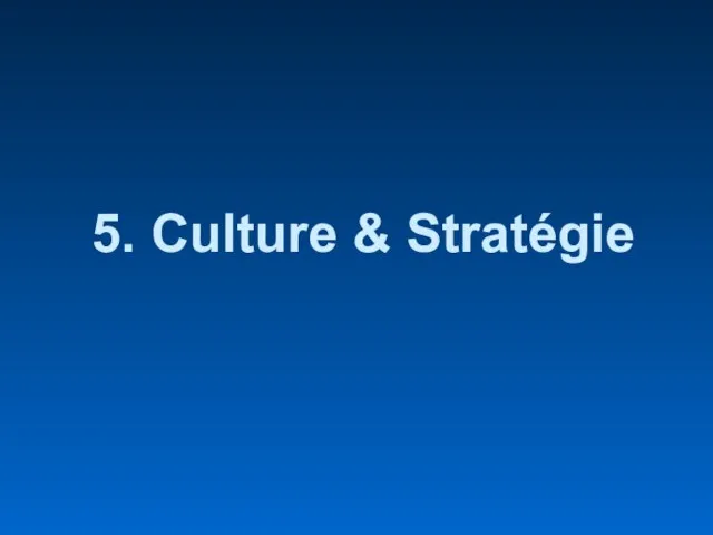 5. Culture & Stratégie