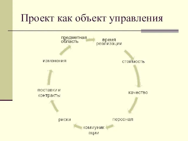 Проект как объект управления предметная область