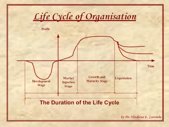 Life Cycle of Organisation The Duration of the Life Cycle Market Injection